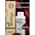 Biomagic 55.55 Şarap Kızılı Organik Içerikli Amonyaksız Kalıcı Kokusuz Saç Boyası +Oksidan