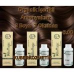 Biomagic 6.00 Koyu Kumral Organik İçerikli Amonyaksız Kalıcı Kokusuz Saç Boyası 3 Boya 3 Oksidan