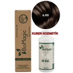 Biomagic 6.03 Kahve Köpüğü Organik Içerikli Kalıcı Amonyaksız Saç Boyası +Oksidan