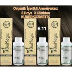 Biomagic 6.11 Yoğun Küllü Koyu Kumral Organik İçerikli Amonyaksız Kalıcı Kokusuz Saç Boyası 3Boya 3Oksidan