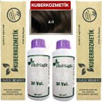 Biomagic 6.11 Yoğun Küllü Koyu Kumral Organik İçerikli Amonyaksız Kalıcı Saç Boyası 2 Boya+2 Oksidan