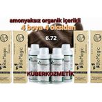 Biomagic 6.72 Koyu Küllü Kumral Organik Içerikli Amonyaksız Kalıcı Saç Boyası 4boya +4oksidan