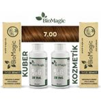 BioMagic 7.00 Kumral Amonyaksız Organik İçerikli Kalıcı Saç Boyası (2 Boya 2 Oksidan)