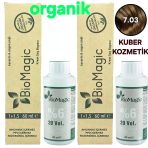 Biomagic 7.03 Karamel Organik Amonyaksız Saç Boyası 2Boya+2Oksidan