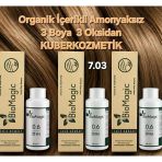 Biomagic 7.03 Karamel Organik İçerikli Amonyaksız Kalıcı Kokusuz Saç Boyası 3Boya 3Oksidan