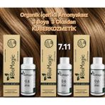 Biomagic 7.11 Yoğun Küllü Kumral Organik Içerikli Amonyaksız Kalıcı Saç Boyası 3boya +3oksidan