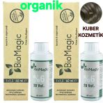 Biomagic 8.11 Yoğun Küllü Açık Kumral Organik Amonyaksız Saç Boyası 2Boya+2Oksidan