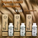 Biomagic 9.00 Sarı Organik İçerikli Amonyaksız Kalıcı Kokusuz Saç Boyası 3 Boya 3 Oksidan