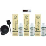 Biomagic Amonyaksız Organik Keratin + Argan Yağlı 66.33 Koyu Kumral Dore 3x60 ml Saç Boyası + 90 ml Oksidan + Boyama Seti
