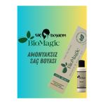 BIOMAGIC Saç Boyacım Mendil+Bio Magic Amonyaksız Saç Boyası 1.00 Siyah & 20 Vol