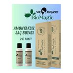 BIOMAGIC Saç Boyacım Mendil+Bio Magic Amonyaksız Saç Boyası 7.00 Kumral+20 Vol. Oks