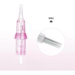 Biomaser 5Mg 20 Adet Gölgeleme Piksel Pudralama İğnesi, Universal Dövme Kalıcı Makyaj Cihazlarına Uyumlu, Pembe