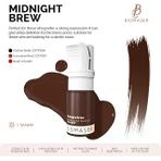 Biomaser Midnight Brew Pudra Serisi 12ml Profesyonel Kalıcı Makyaj Kaş Pigmenti, Orta Kestane