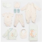 biorganic BIB-63233-BEJ-MINT Bibaby Organik Hastane Çıkışı 10lu Save The Seahorse Bej - Mint