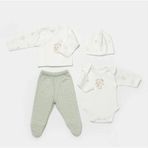 biorganic BIB-82056-MINT Bibaby Organik Hastane Çıkışı 4lü Koala Jungle Prematüre Mint