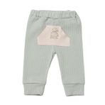 Biorganic Bibaby Waffle I Love To My Mama Bebek Pantolonu 57894 Bej-Mint 24-36 Ay