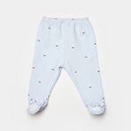 Biorganic Love Floral Bebek Pantolonu 57940 - Ekru - Lila - 9 - 12 Ay