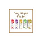 BiorganixLife Kaş Kirpik Bakım Elit Set(Hint,Lavanta,E Vitamini,Aloe Vera,Ceviz Yağı)20 ML 5'Lİ Set Cam Damlalıklı