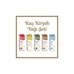 BiorganixLife Kaş Kirpik Yağı Seti (Hint,Ozon,Avokado,Tatlı Badem,Hindistan Cevizi) 20 ML 5'Lİ Set Damlalıklı