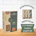 Biorootzo Organik Glütensiz Vegan Nohut Artizan Bronz Kalıp 6 Farklı Çeşit 200 gr x 6 Adet - 1,2 kg