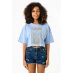 Bioshock Fontaine Futuristics Bebe Mavi Kadın Crop Tshirt