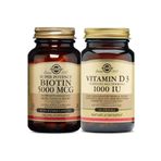Biotin 5000 Mcg 50 Kapsül + Vitamin D3 1000 Iu 100 Tablet