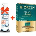 Bioxcin 300 ml Keratin & Argan Onarıcı Şampuan+E2'quality Diş Beyazlatıcı Köpük