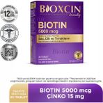 Bioxcin Biotin 5000 Mcg 30 Tablet Saç, Cilt ve Tırnak Sağlığı İçin Takviye Edici Gıda - -