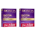 Bioxcin Biotin 5000 mcg | Saç ve Tırnak Sağlığı İçin Biotin + Çinko | Yorgunluk ve Enerji Metabolizması Desteği | 90 Tablet | Şeker ve Gluten İçermez (2 paketi)