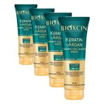 Bioxcin Keratin & Argan Onarıcı Saç Bakım Kremi – Yıpranmış ve Hasar Görmüş Saçlar İçin – 250 ml – BioComplex B11, Hidrolize Keratin ve Argan Yağlı (4 paketi)
