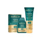 Bioxcin Keratin & Argan Onarıcı Şampuan (300ml) + Saç Bakım Kremi (250ml)