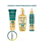Bioxcin Keratin & Argan Saç Bakım Seti, 250ml Krem + 150ml Sıvı Krem + 150ml Yağ + 100ml Yüz Temizleme Jeli