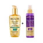 Bioxcin Keratin & Argan Saç Bakım Yağı 150ml + Collagen & Biotin Hacim Verici Sıvı Saç Kremi 150ml Seti