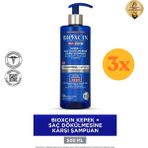 Bioxcin Men+ Sport 500 ml Saç Dökülmesine Karşı Kepek Şampuanı - 3 Adet (Toplam 1500 ml) - Dezenfektan Hediyeli (%72 Alkol)