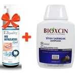 Bioxcin Siyah 300 ml Sarımsak Şampuanı Dökülme Önleyici Şampuan+E2quality Diş Beyazlatıcı Köpük