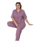 bipamuk Serella Gömlek Yaka Kısa Kol Büyük Beden Kadın Pijama Takımı 3XL–6XL
