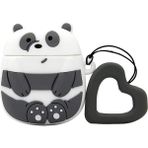 Bipower Aırpods 1-2 Kılıf Panda Gri