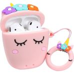Bipower Airpods 1-2 Kılıf Unicorn Pembe