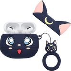 Bipower Airpods Pro Kılıf Kedi Siyah