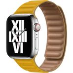 BİPOWER Apple Watch 38-40mm KRD14 Deri Kordon Sarı