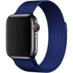 Bipower Apple Watch Uyumlu 38-40MM Krd1 Metal Hasır Kordon Lacivert - Lacivert