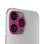 Bipower Binano Iphone 12 Pro Max Fosforlu Pembe Kamera Koruyucu