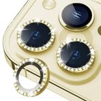 Bipower Binano Iphone 12 Pro Max Taşlı Gold Kamera Koruyucu