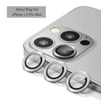 Bipower Binano Metal Ring Iphone 13 Pro/13 Pro Max Gri Kamera Koruyucu