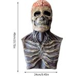 Bir Cadılar Bayramı 3D Korku Gerçeklik Tam Kafa Kafatası Maskesi Korkunç Maske Cosplay Parti Kafatası Lateks Hareketli Çene Kask Dekorasyon (Yurt Dışından) - Renkli - Yok