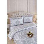 Bir Home Vanetta Pano Jakarlı Çift Kişilik Modern Yatak Örtüsü Takımı 3 Parça 240X260CM - Gri - 240 x 260 cm