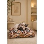 Bir Pati İzi Kedi ve Köpek Yer Minderi ve Matı Üst Kalite Yıkanabilir Kılıflı Fermuarlı %100 Boncuk Elyaf Kaydırmaz Taban Kedi ve Köpek Yatağı - XL - Turuncu - Kırmızı