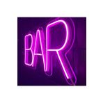 Bir Reklam Bar Yazili Neon Led Işikli Tabela- 45x25 Cm
