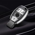Bir Stil Gümüş Mercedes Benz E Sınıfı W204 W212 W176 Glc Cla Gla Araba Aksesuarları Için Deri Tpu Araç Anahtarlık Kılıfı Kapak Koruyucu - Sıcak (Yurt Dışından)