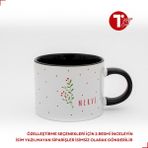 Bir Tasarım Kokina Çiçeği Isimli Sweet Fincan - Siyah